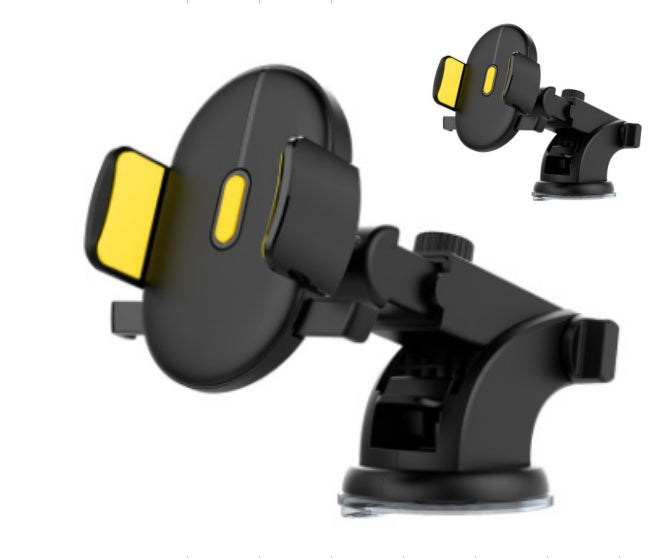 Soporte para teléfono de coche con varilla larga telescópica y ventosa para salpicadero de coche.