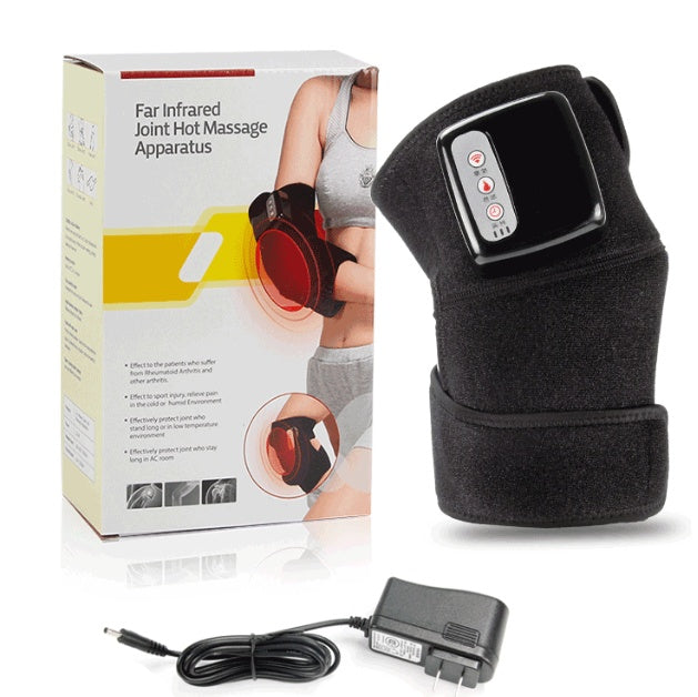 Masajeador eléctrico de rodilla con calefacción por infrarrojos, terapia de vibración, máquina de fisioterapia, masajeador para aliviar el dolor.