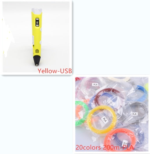 Bolígrafo de impresión 3D, bolígrafo 3D de dos generaciones, grafiti, pincel estereoscópico 3D, rompecabezas para niños, juguetes de pintura