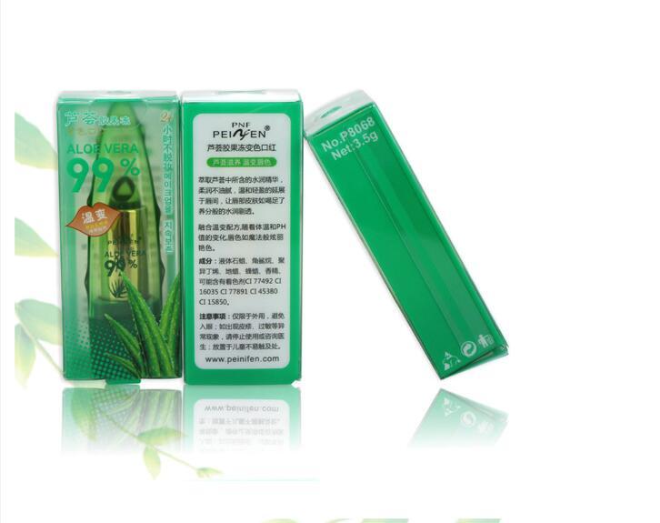 Lápiz labial de aloe vera con gel que cambia de color, hidratante, antisecado, desalinizante, de grano fino, cuidado labial.