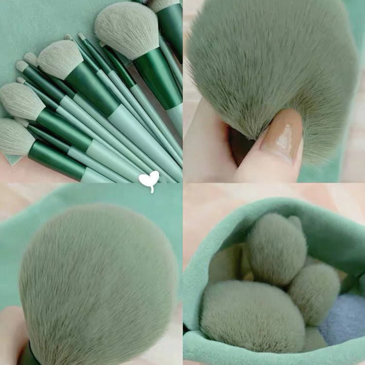 Juego de 13 brochas de maquillaje, corrector, rubor, sombra de ojos, iluminador, base, herramientas de belleza cosméticas.