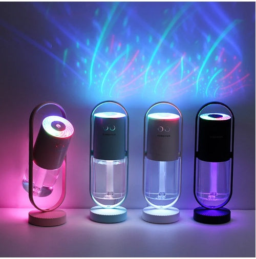 Humidificador de aire USB Magic Shadow para el hogar con luces, generador de niebla ultrasónico para coche.