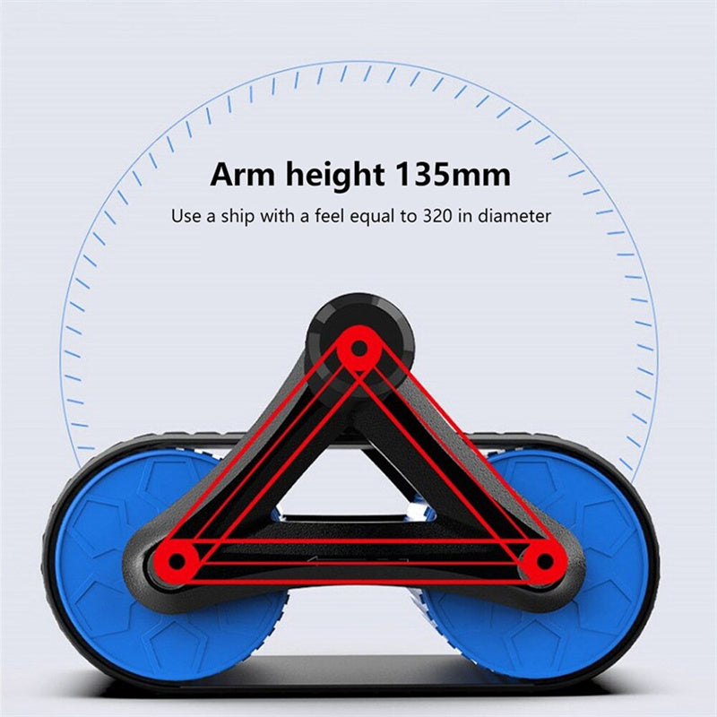 Ejercitador abdominal de doble rueda, con rebote automático, rodillo para abdominales, gimnasio, deportes