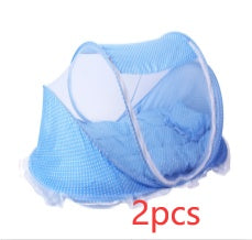 Red de cuna plegable para bebé con almohada (juego de 2 piezas)