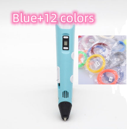Bolígrafo de impresión 3D, bolígrafo 3D de dos generaciones, grafiti, pincel estereoscópico 3D, rompecabezas para niños, juguetes de pintura