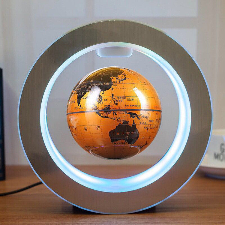 Globo flotante con mapa del mundo LED redondo, luz de levitación magnética, antigravedad, mágico