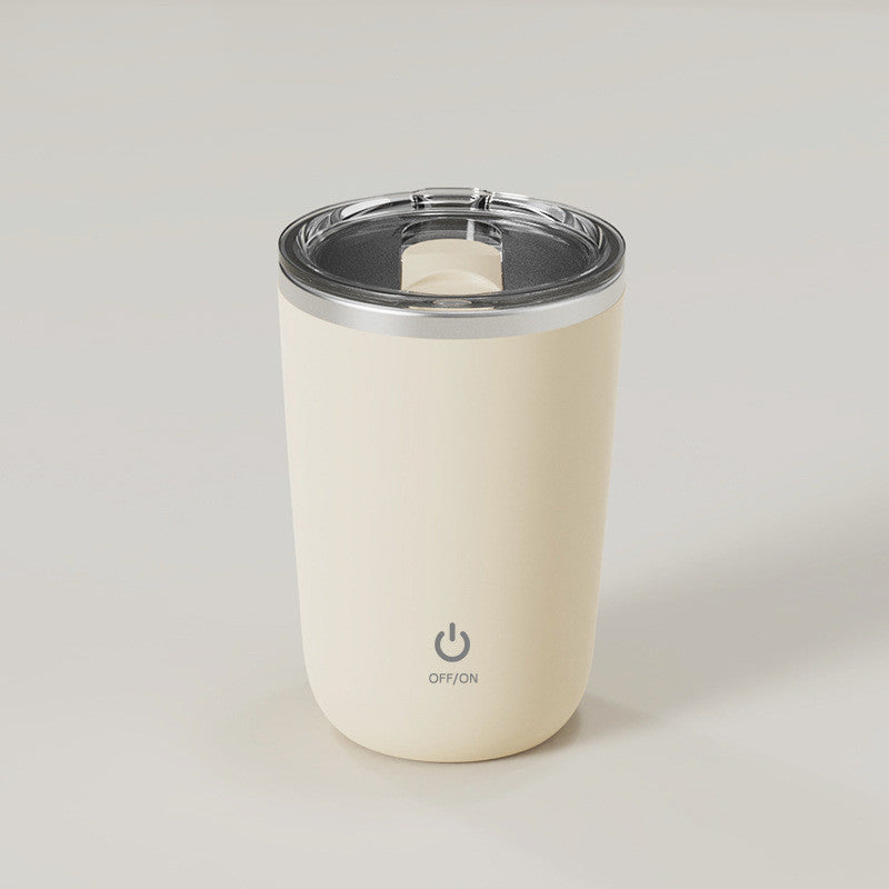 Taza automática de 350 ml con agitación automática, taza para mezclar café, leche y jugo, eléctrica de acero inoxidable con rotación lenta.