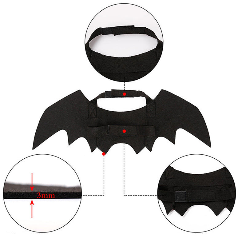 Alas de murciélago para Halloween, accesorios creativos para Halloween, suministros para mascotas, decoración de Halloween, suministros para mascotas, alas de gato para Halloween, suministros para mascotas