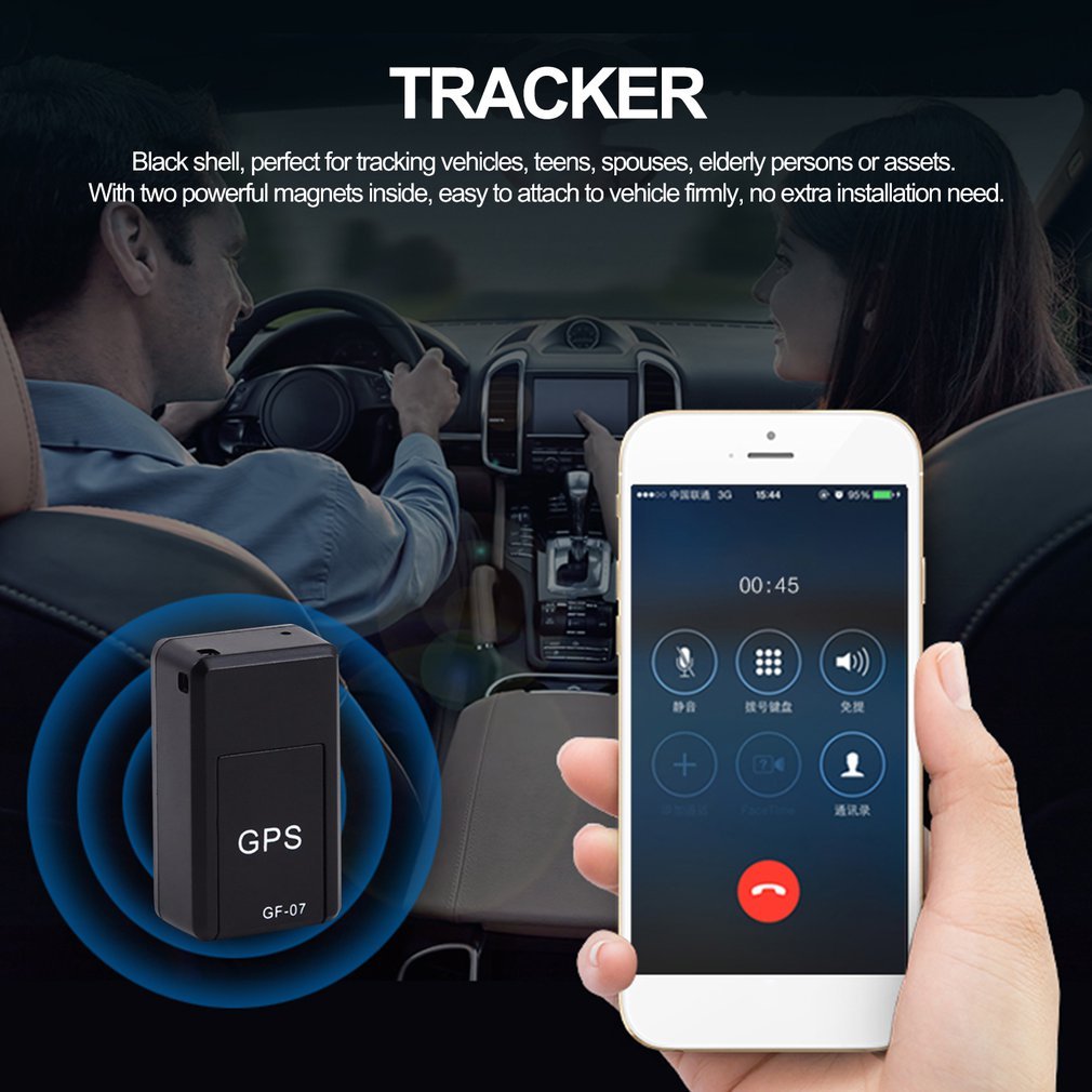 Rastreador de coche magnético Mini rastreador de coche GPS dispositivo localizador de seguimiento en tiempo real grabable antipérdida localizador recargable