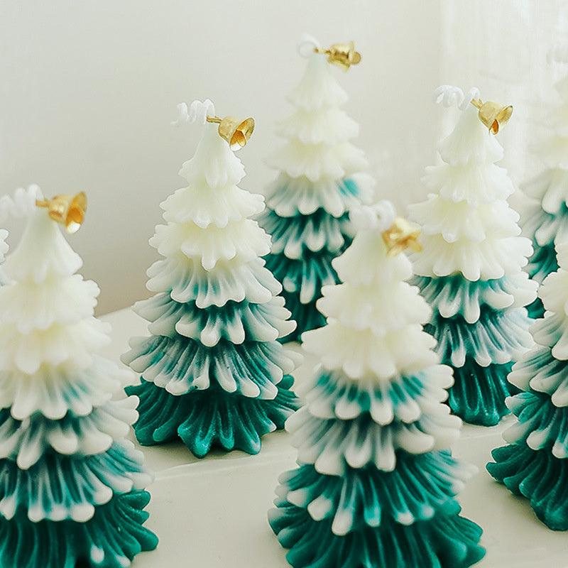 Vela de Feliz Navidad 3D con forma de árbol de Navidad, velas de aromaterapia, adornos para Navidad, fiesta de Año Nuevo, decoración del hogar, regalo de Navidad