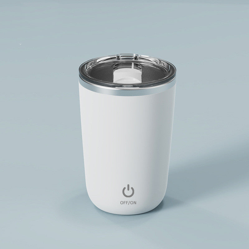 Taza automática de 350 ml con agitación automática, taza para mezclar café, leche y jugo, eléctrica de acero inoxidable con rotación lenta.