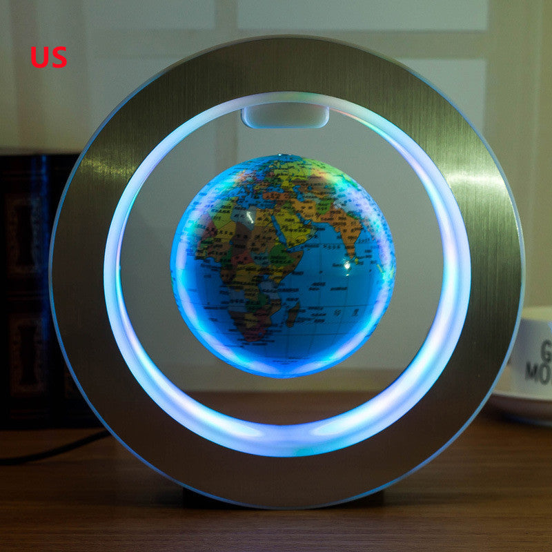 Globo flotante con mapa del mundo LED redondo, luz de levitación magnética, antigravedad, mágico