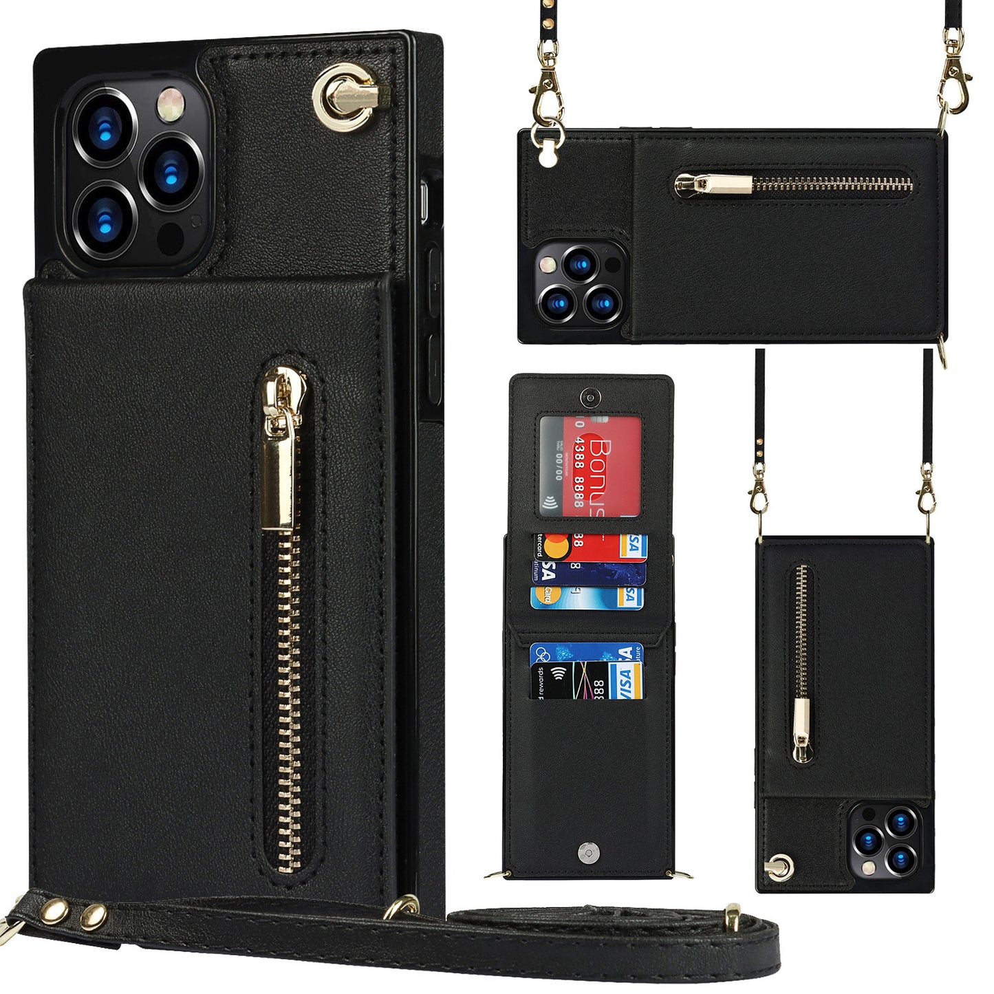Funda para teléfono con cremallera Funda para teléfono bandolera