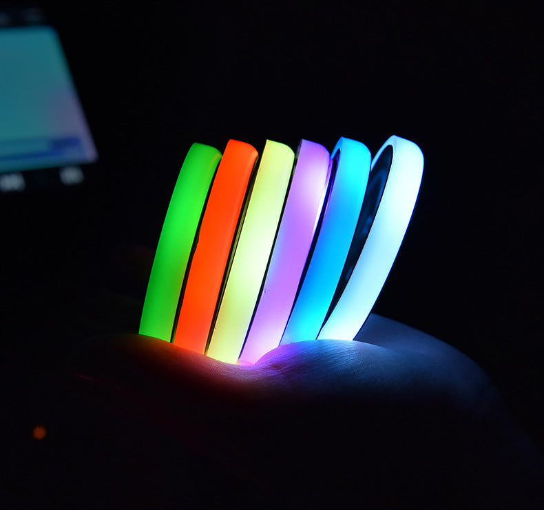 Posavasos colorido con luz LED, posavasos con carga solar y USB, antideslizante, luz ambiental para coche, automático.