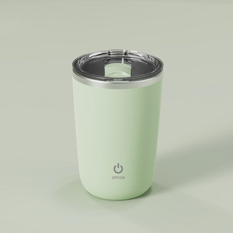 Taza automática de 350 ml con agitación automática, taza para mezclar café, leche y jugo, eléctrica de acero inoxidable con rotación lenta.