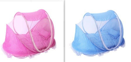 Red de cuna plegable para bebé con almohada (juego de 2 piezas)