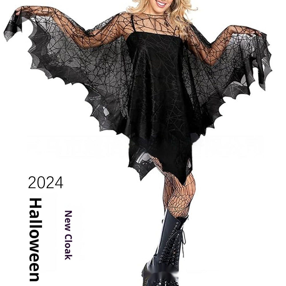 Capa de murciélago de Halloween Chal de actividades para fiestas de Halloween