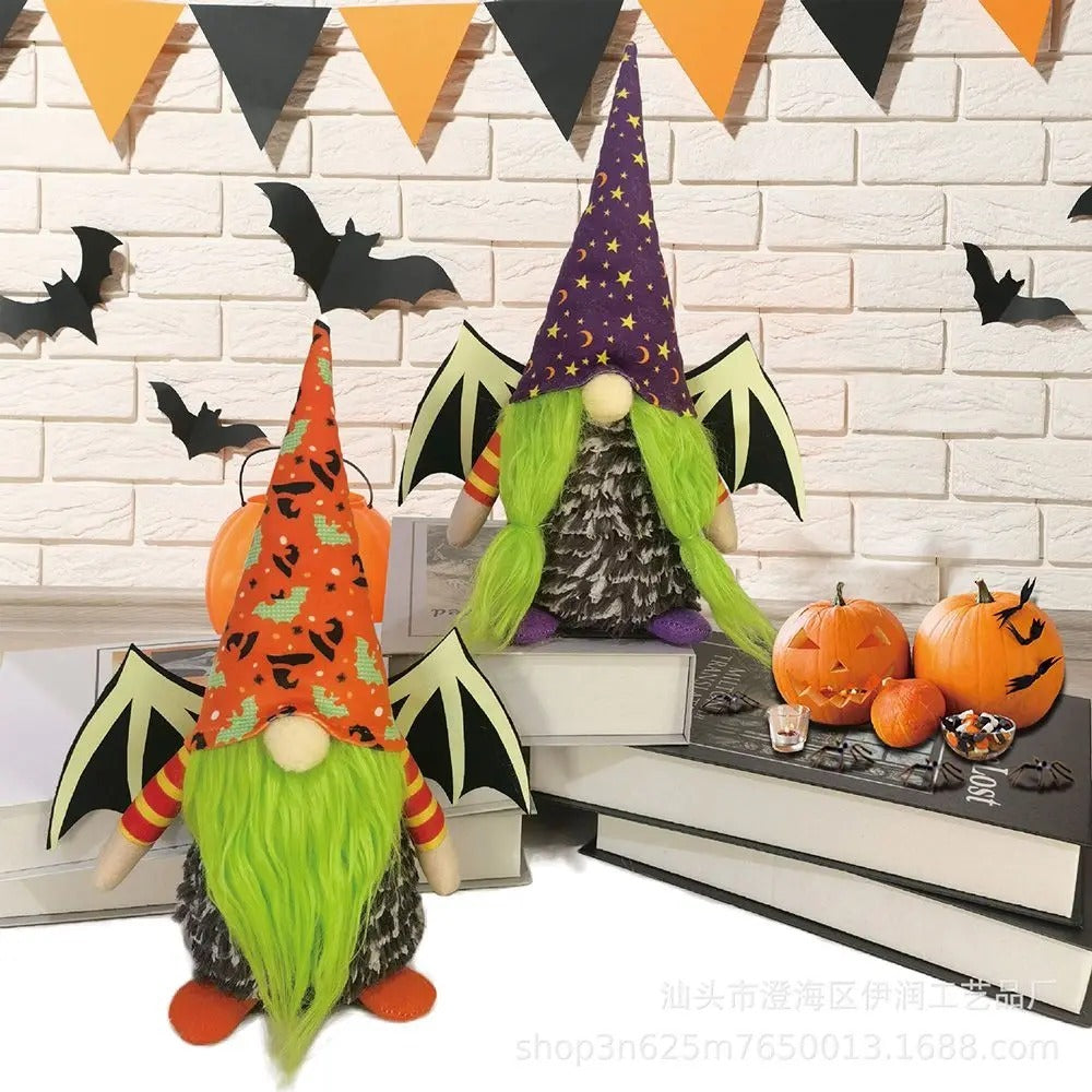 Murciélagos brillantes de Halloween, muñecos sin rostro, decoraciones de Halloween