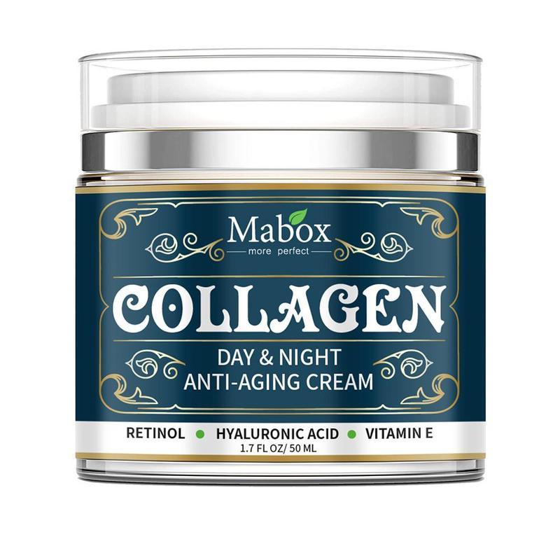 Crema facial hidratante de colágeno, productos para el cuidado de la piel, crema facial antienvejecimiento, hidratante y eliminador de arrugas.