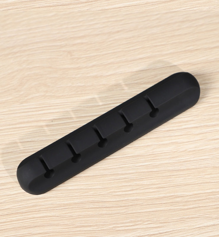 Organizador de cables USB de silicona para escritorio, clips multiusos.