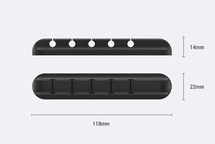 Organizador de cables USB de silicona para escritorio, clips multiusos.