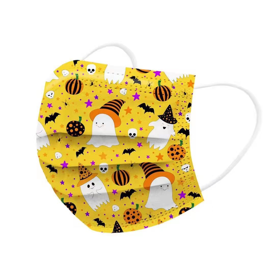 Máscaras de Halloween Máscaras planas con estampado de Halloween