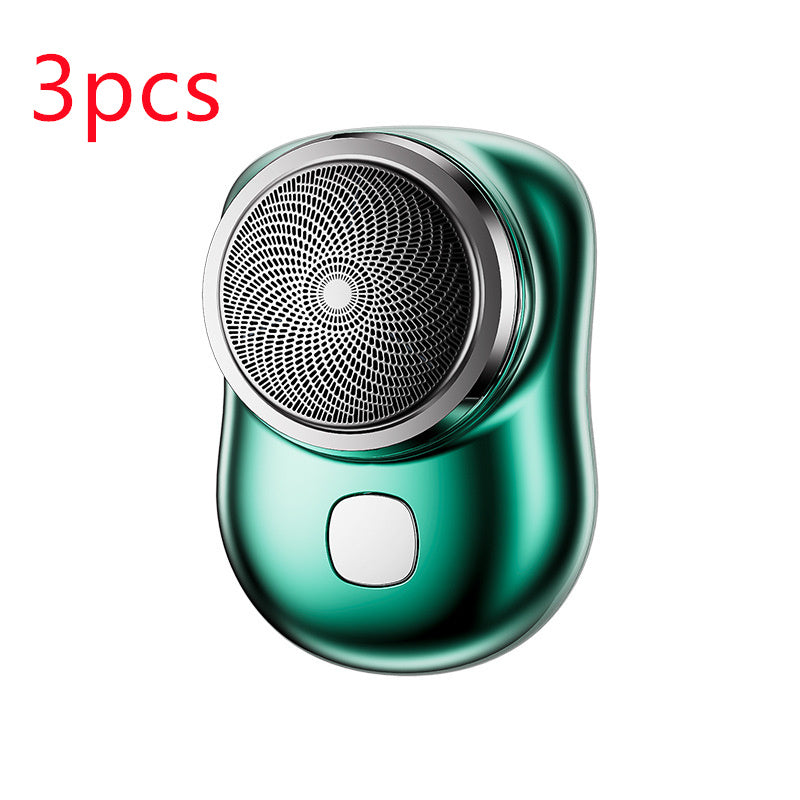 Mini afeitadora facial inalámbrica portátil, recargable por USB, eléctrica, en seco y húmedo, sin dolor, tamaño pequeño, para hombres.