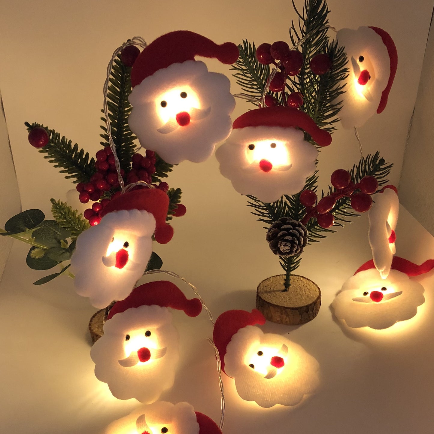Guirnalda de luces LED con forma de muñeco de nieve para decoración navideña, decoración para el hogar, adorno navideño de Año Nuevo