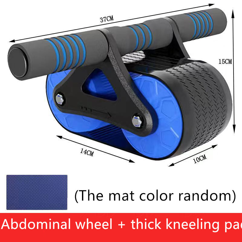 Ejercitador abdominal de doble rueda, con rebote automático, rodillo para abdominales, gimnasio, deportes