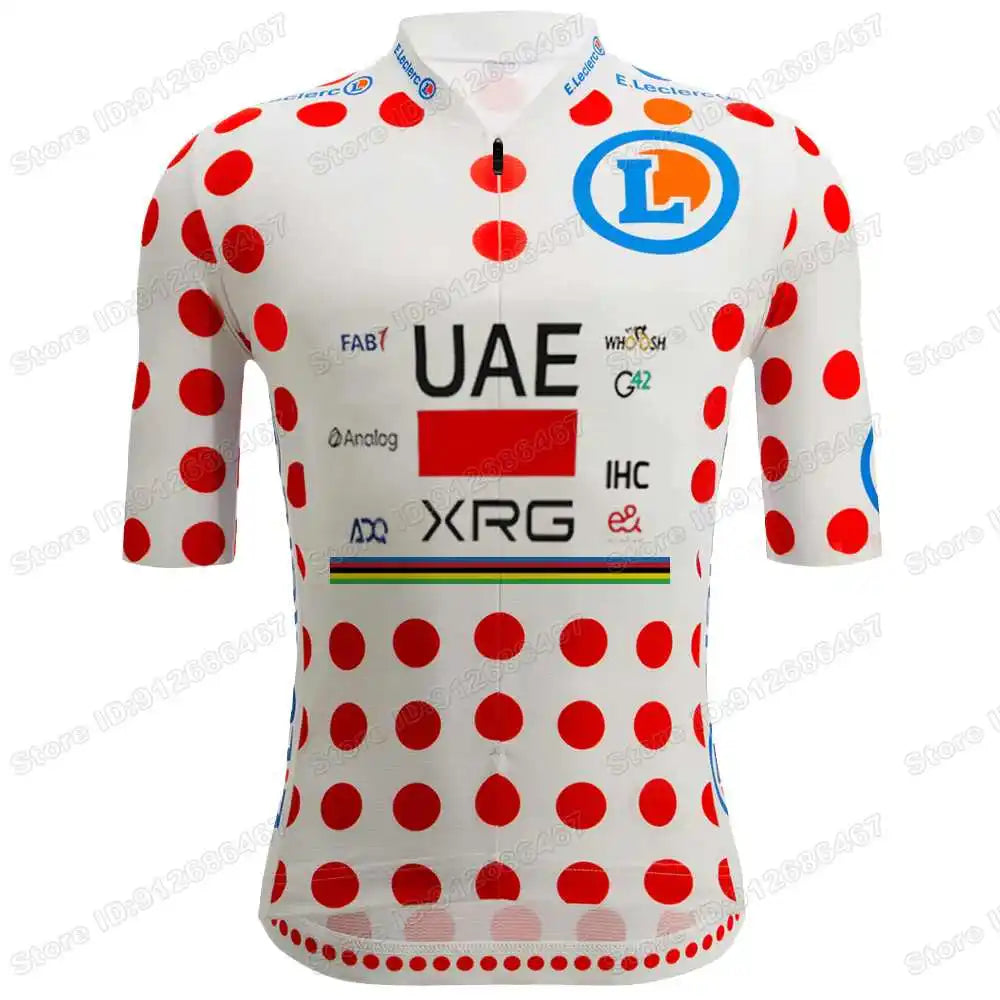 Conjunto de maillot ciclista Tadej Pogačar, campeón del mundo por equipos de los Emiratos Árabes Unidos 2025, ropa de ciclismo para hombre, camisetas de ciclismo de carretera, traje, pantalones cortos con tirantes