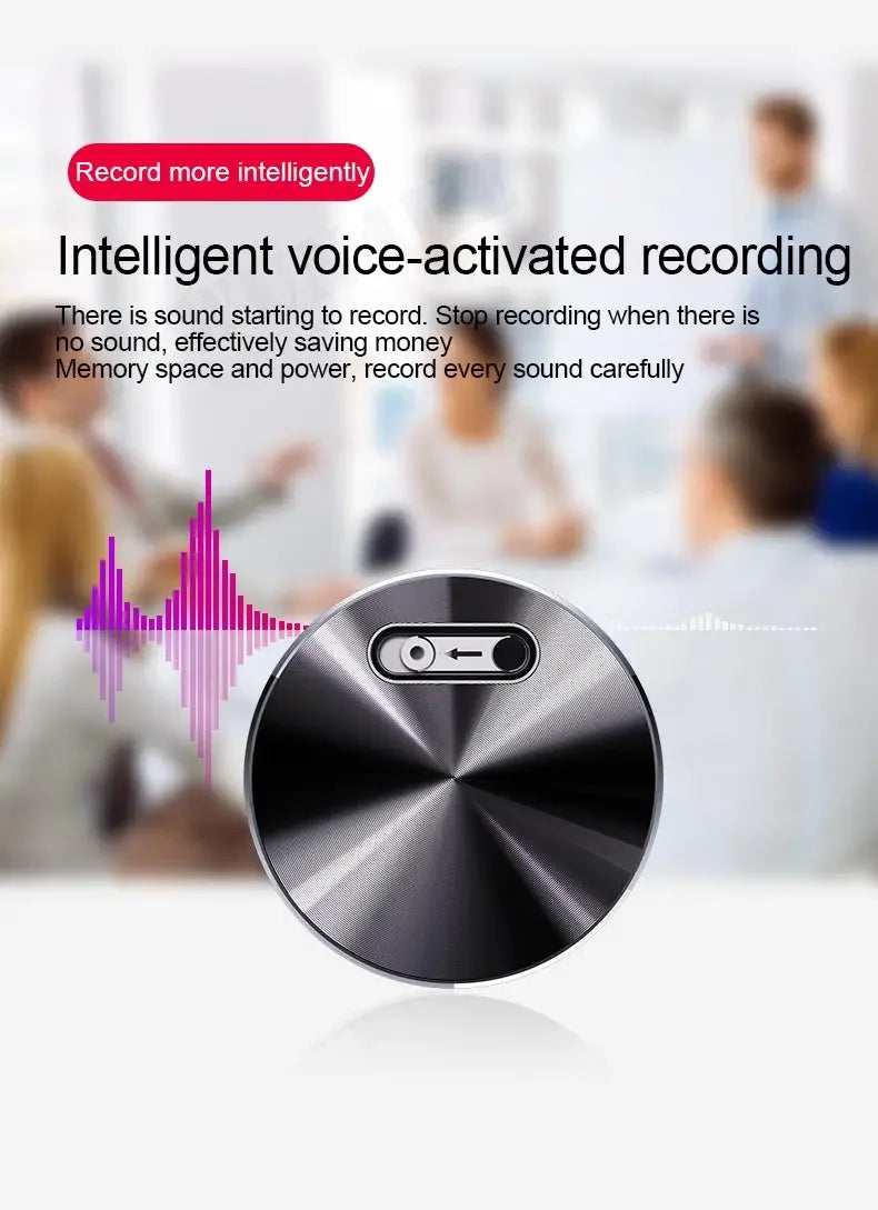 Mini grabadora de voz con imán incorporado, pequeño dispositivo de grabación de audio digital, dictáfono de sonido STTWUNAKE