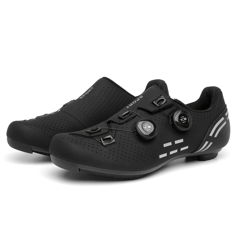 Zapatillas de ciclismo de montaña 2023 con calas para hombre y mujer, de carbono, deportivas, de velocidad, planas, SPD, para ciclismo de carretera