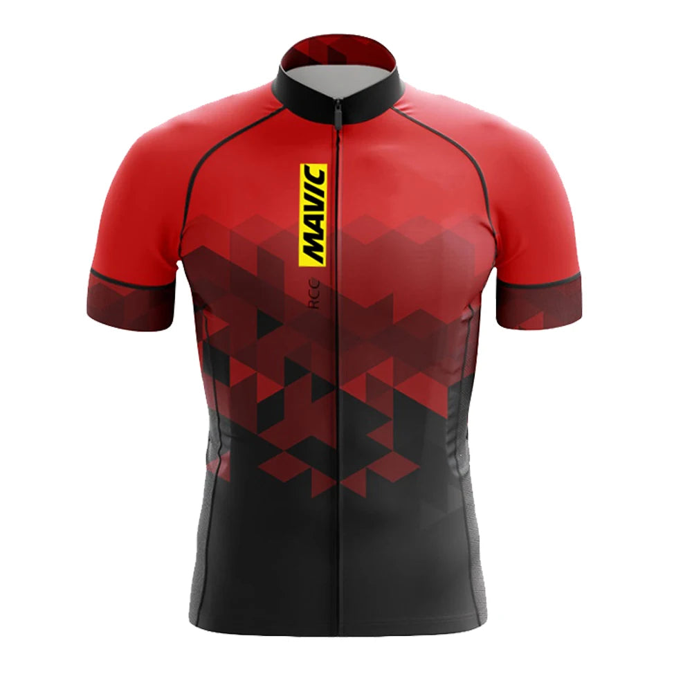 Maillot de ciclismo de manga corta RCC MAVIC para hombre, ropa de ciclismo de carretera de verano 2025, transpirable, para gimnasio