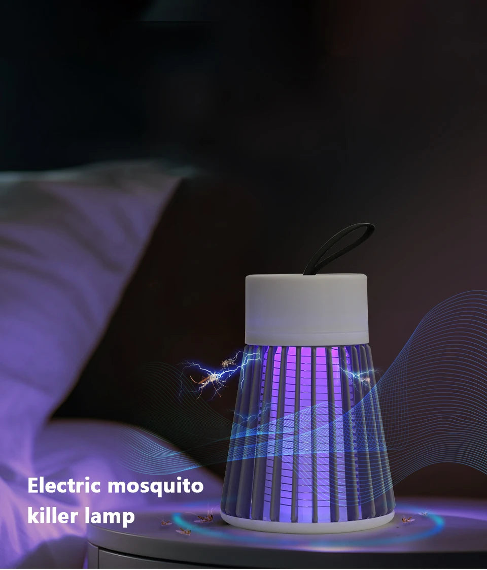 Lámpara antimosquitos con descarga eléctrica, USB, 5 V, repelente de insectos, para dormitorio, exterior