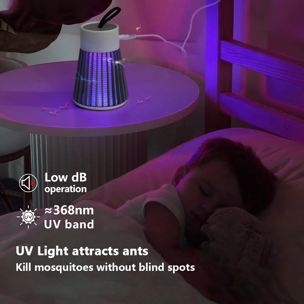 Lámpara antimosquitos con descarga eléctrica, USB, 5 V, repelente de insectos, para dormitorio, exterior