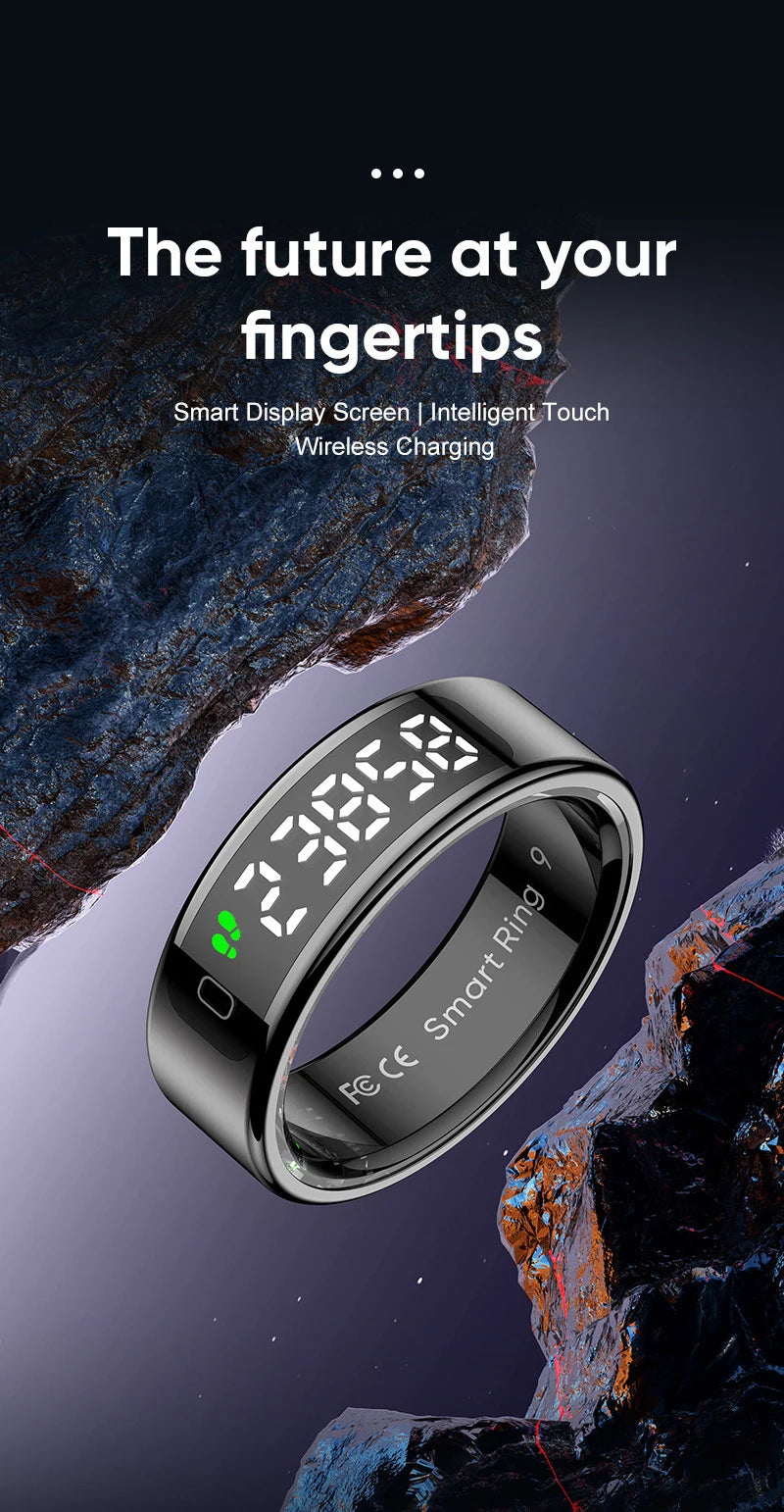 Anillo inteligente Xiaomi R12 con pantalla táctil, resistente al agua hasta 5 ATM, Bluetooth, control de gestos, carga inalámbrica, deportivo