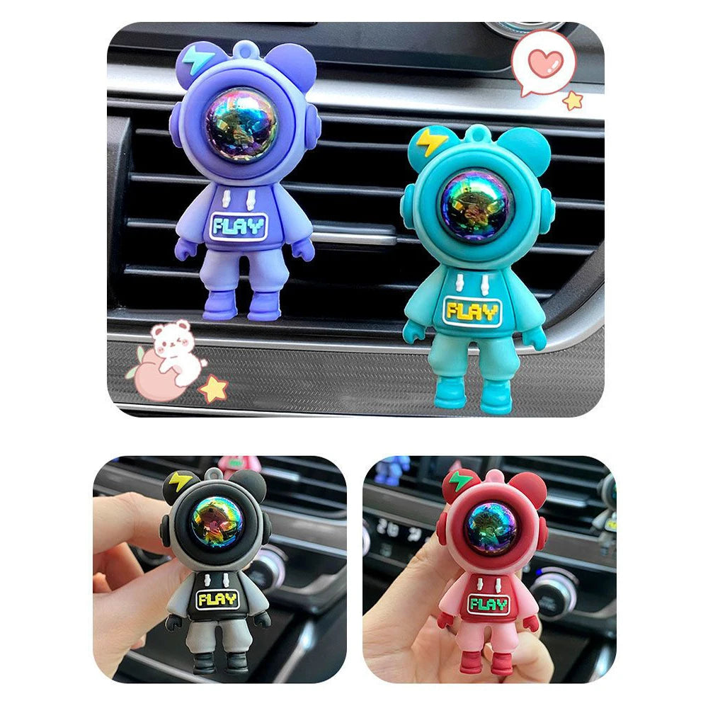 Ambientador con forma de astronauta para coche, aromaterapia, decoración interior, para salida de aire acondicionado