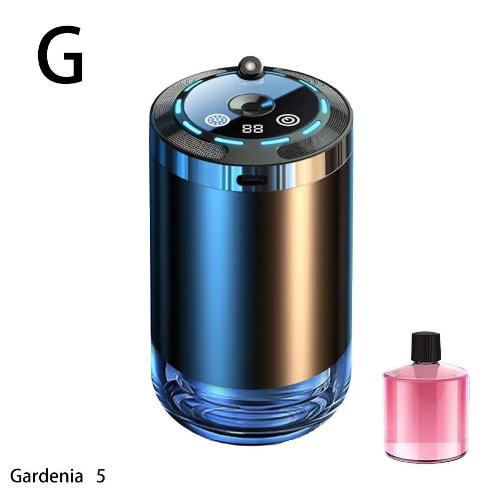 Ambientador de coche inteligente, difusor de aroma de coche recargable, 5 niveles de difusor de coche inteligente ajustable.