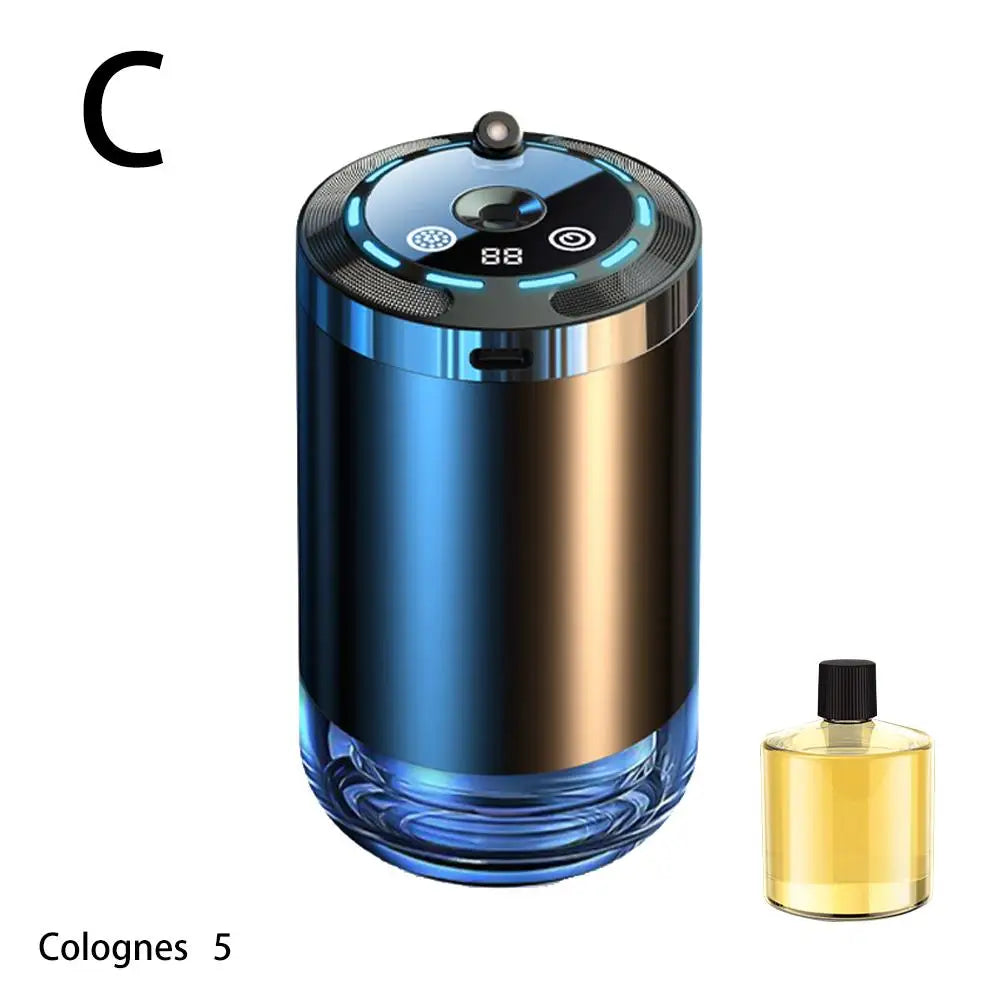 Ambientador de coche inteligente, difusor de aroma de coche recargable, 5 niveles de difusor de coche inteligente ajustable.