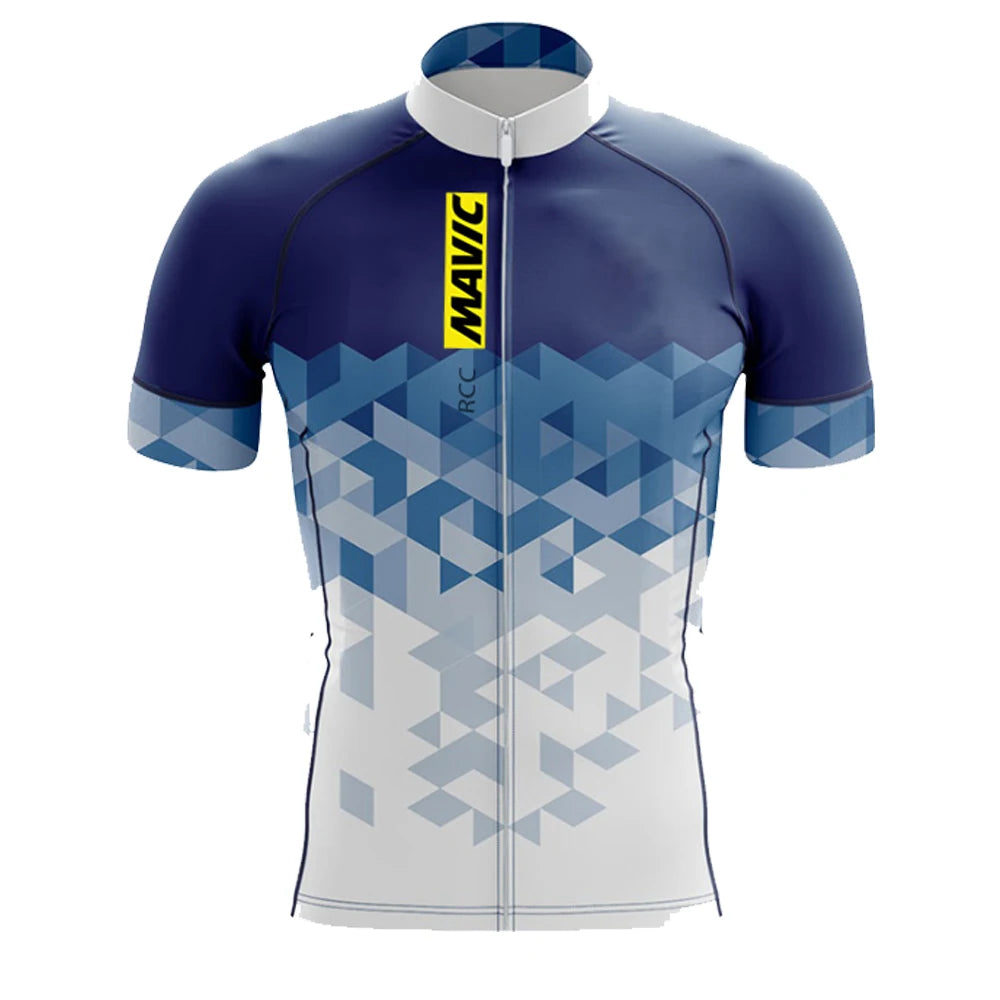 Maillot de ciclismo de manga corta RCC MAVIC para hombre, ropa de ciclismo de carretera de verano 2025, transpirable, para gimnasio