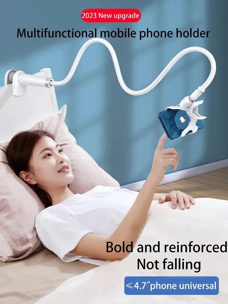 Soporte para teléfono móvil con clip de 360 grados, portátil, flexible, para cama perezosa, soporte de escritorio, base para iPhone, Samsung y Xiaomi