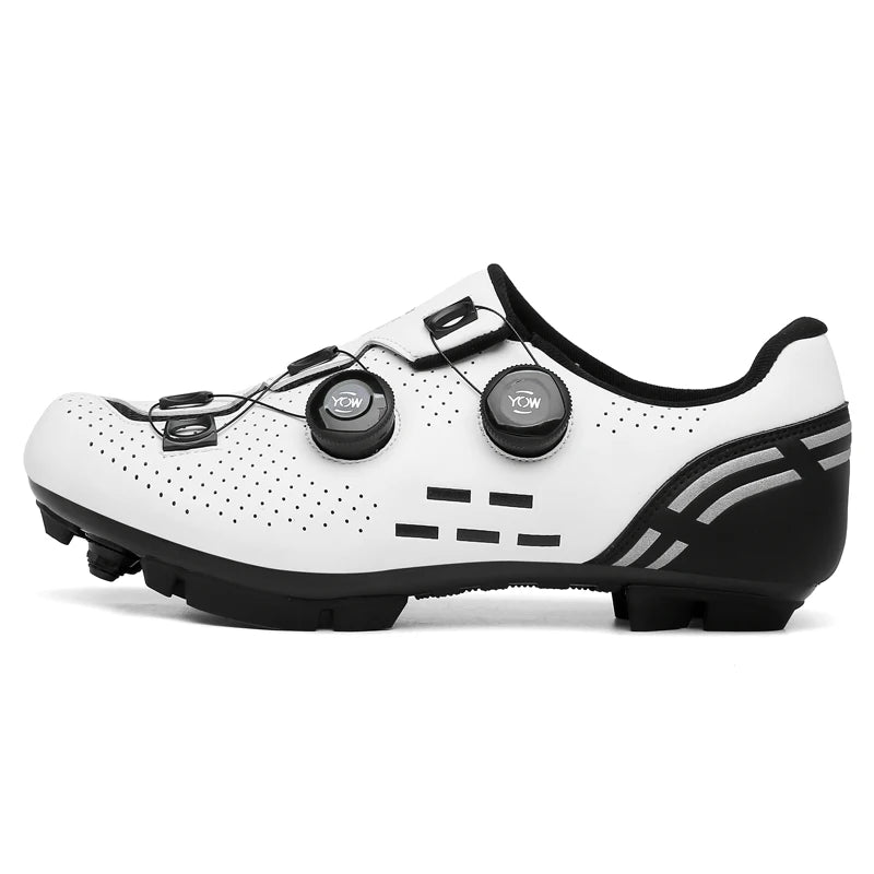 Zapatillas de ciclismo de montaña 2023 con calas para hombre y mujer, de carbono, deportivas, de velocidad, planas, SPD, para ciclismo de carretera