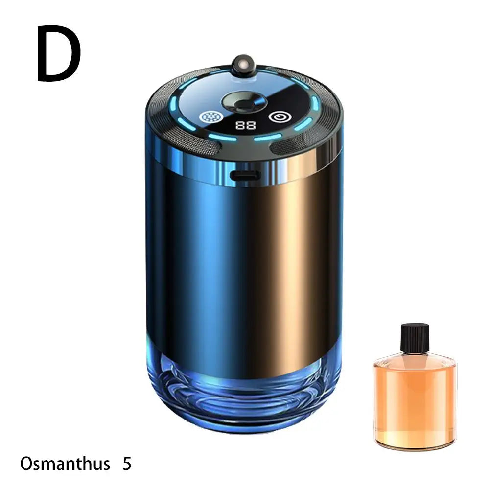 Ambientador de coche inteligente, difusor de aroma de coche recargable, 5 niveles de difusor de coche inteligente ajustable.