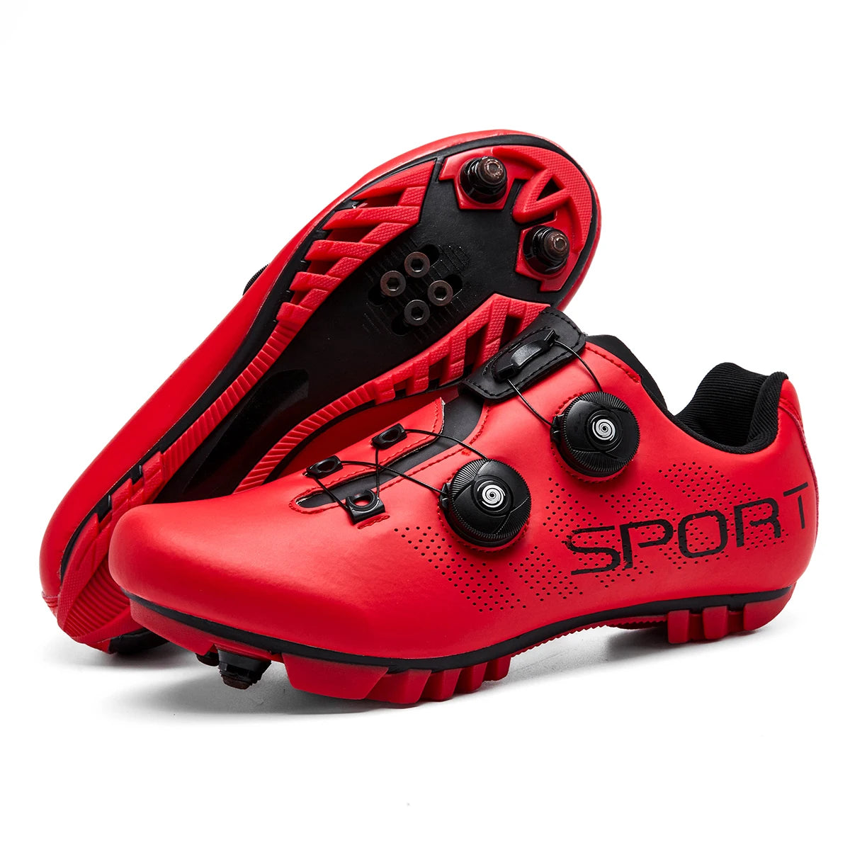 Zapatillas de ciclismo transpirables para hombre y mujer, calzado para ciclismo de montaña y de carretera, con pedales SPD