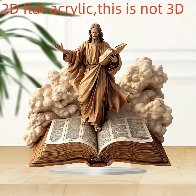 Figura de pesebre de Pascua, decoración de mesa, figura de pesebre, adorno de escritorio de madera, artesanía, decoración, iglesia, fiesta, regalo de Navidad