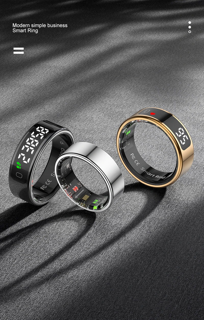 Anillo inteligente Xiaomi R12 con pantalla táctil, resistente al agua hasta 5 ATM, Bluetooth, control de gestos, carga inalámbrica, deportivo