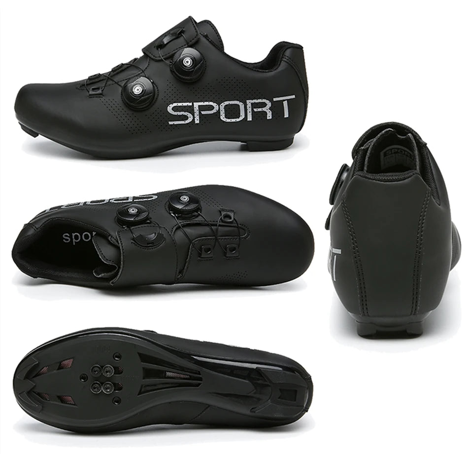 Zapatillas de ciclismo ultraligeras con autobloqueo para hombre, calzado deportivo unisex con calas SPD, para carreras y ciclismo de montaña