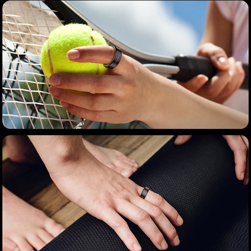 Anillo inteligente R04 2025 para hombre y mujer, con estuche de carga, monitor de salud y sueño, resistente al agua hasta 5 ATM, modo multideporte, control de cámara.