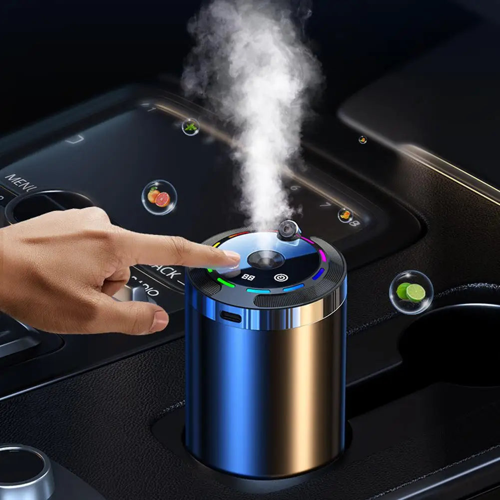 Ambientador de coche inteligente, difusor de aroma de coche recargable, 5 niveles de difusor de coche inteligente ajustable.
