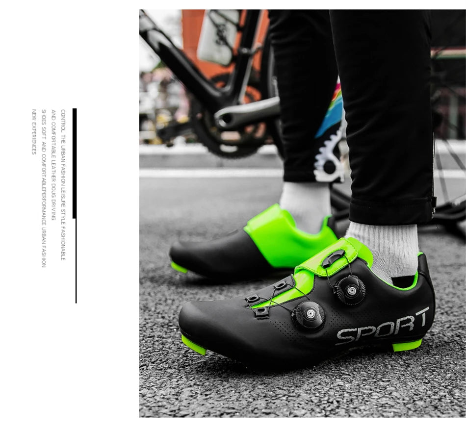 Zapatillas de ciclismo ultraligeras con autobloqueo para hombre, calzado deportivo unisex con calas SPD, para carreras y ciclismo de montaña
